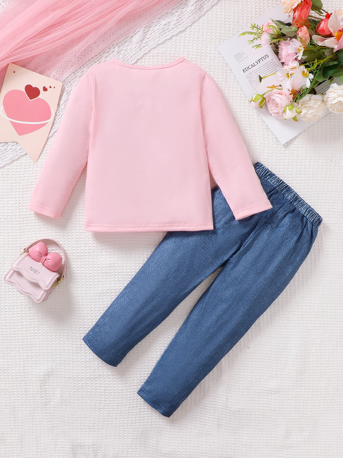 Miss Cartoon Graphic Top and Pants Set