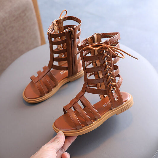 Girls Laced-Up Sandals