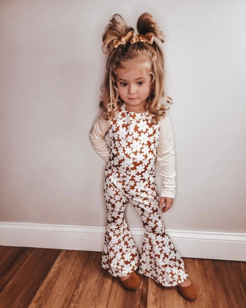 Miss Andi Pleated Bell Bottom Jumpsuit