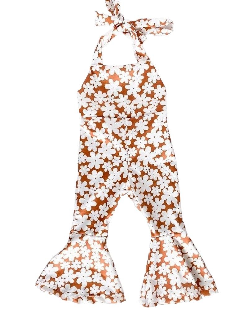 Miss Andi Pleated Bell Bottom Jumpsuit