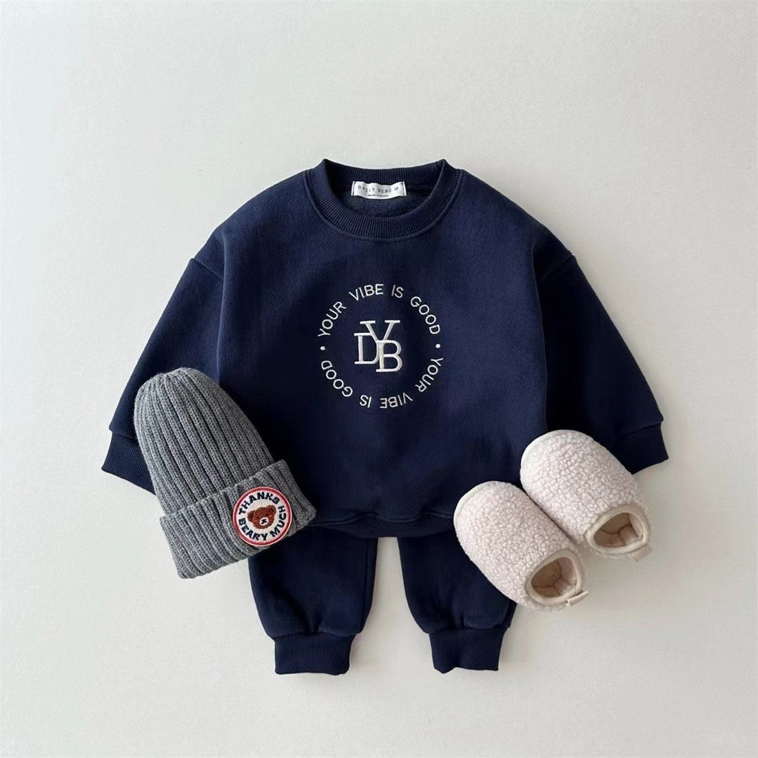 Unisex Casual Letters Pattern Pullover and Pants Set