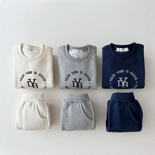 Unisex Casual Letters Pattern Pullover and Pants Set