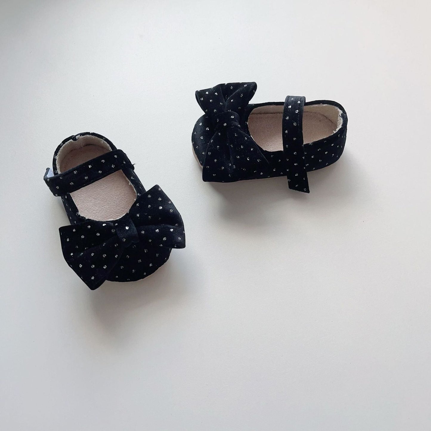 Baby Girl Vintage Design Dots Pattern Toddler Soft-Sole Anti-slip Walking Shoes