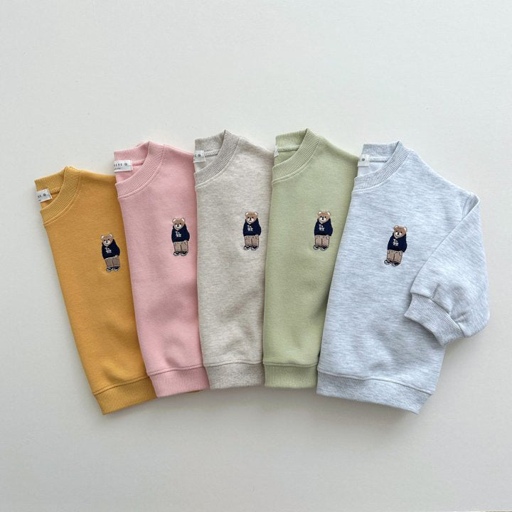 Kids Unisex Casual Teddy Logo Pullover and Pants Set