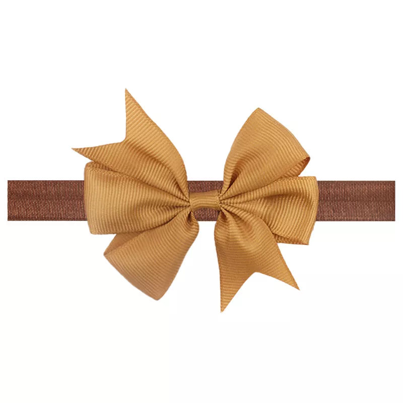 Apricot Yellow Color Bow Headband