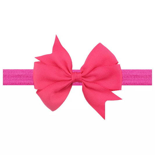 Hot Pink Color Bow Headband